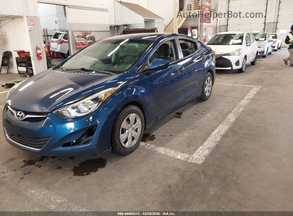 5NPDH4AE8GH758287 2016 HYUNDAI ELANTRA Blue Front left