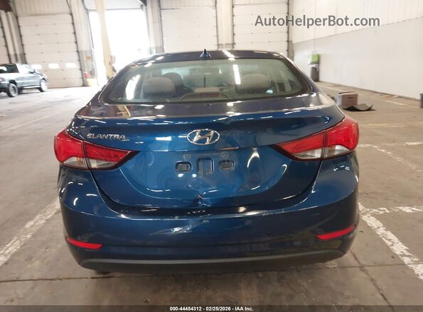 5NPDH4AE8GH758287 2016 HYUNDAI ELANTRA Blue 