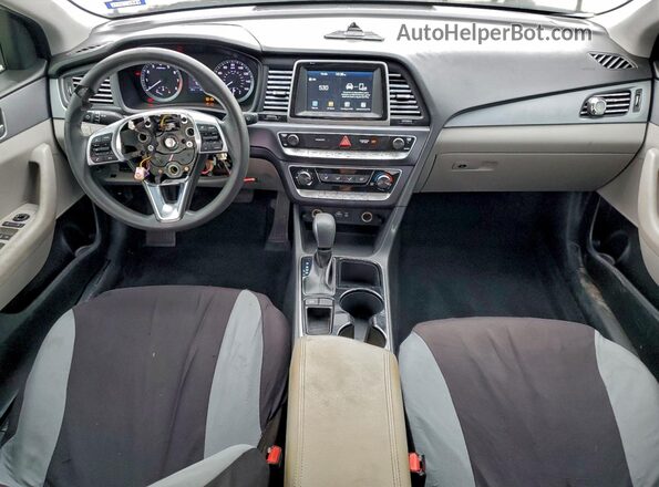 5NPE24AF2KH763962 2019 HYUNDAI SONATA White Dashboard view