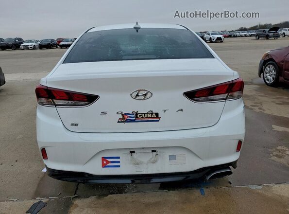 5NPE24AF2KH763962 2019 HYUNDAI SONATA White Rear view