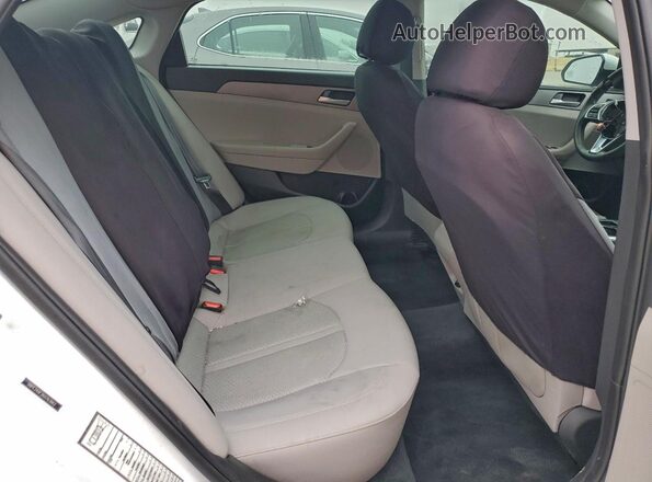 5NPE24AF2KH763962 2019 HYUNDAI SONATA White Rear seats view