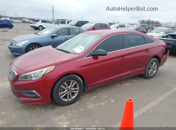5NPE24AF3GH414414 2016 HYUNDAI SONATA Red Vista tres cuartos delantera izquierda
