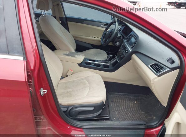 5NPE24AF3GH414414 2016 HYUNDAI SONATA Red Vista interior delantera