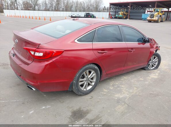 5NPE24AF3GH414414 2016 HYUNDAI SONATA Red Trasero derecho