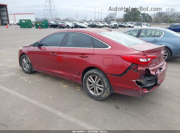 5NPE24AF3GH414414 2016 HYUNDAI SONATA Red Trasero izquierdo