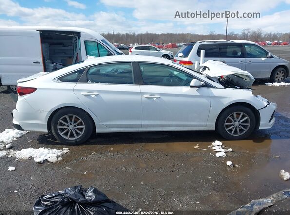 5NPE24AF3KH745826 2019 HYUNDAI SONATA Белый Вид задней части салона