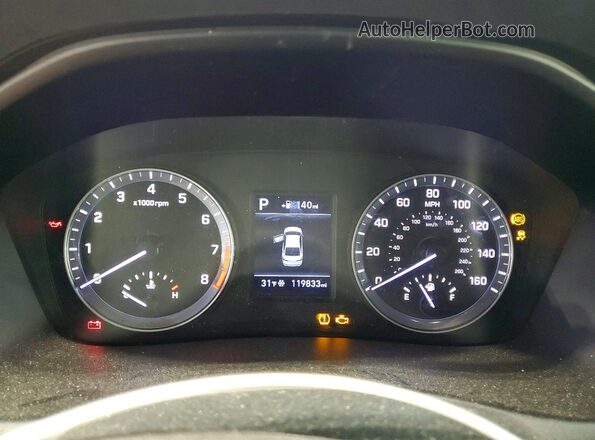 5NPE24AF4KH806925 2019 HYUNDAI SONATA Gray Vista del cuadro de instrumentos