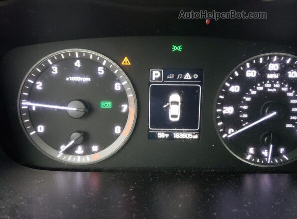 5NPE24AF5GH282417 2016 HYUNDAI SONATA Blue ხელსაწყოთა პანელის ხედი