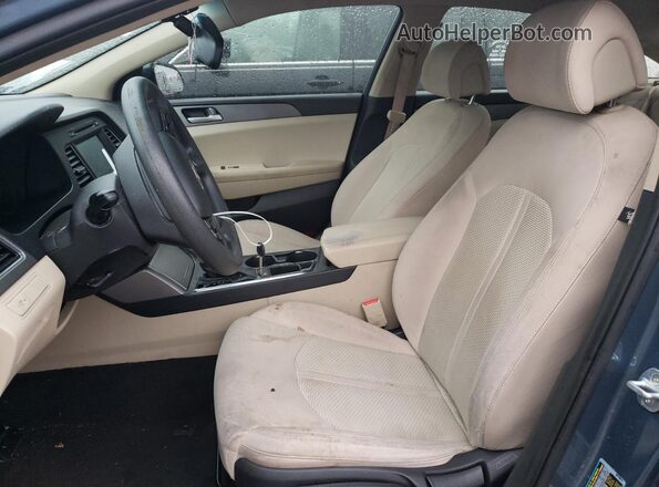 5NPE24AF5GH282417 2016 HYUNDAI SONATA Blue წინა სალონის ხედი