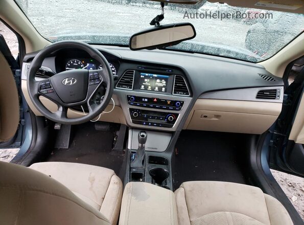 5NPE24AF5GH282417 2016 HYUNDAI SONATA Blue წინა პანელის ხედი