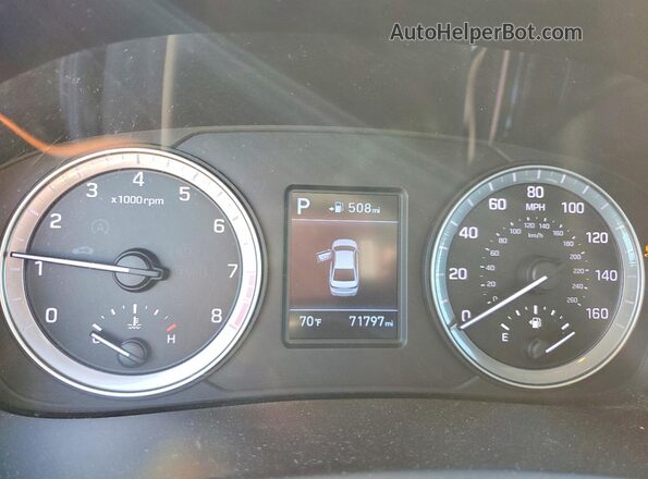 5NPE24AF6KH760904 2019 HYUNDAI SONATA Black Instrument cluster view