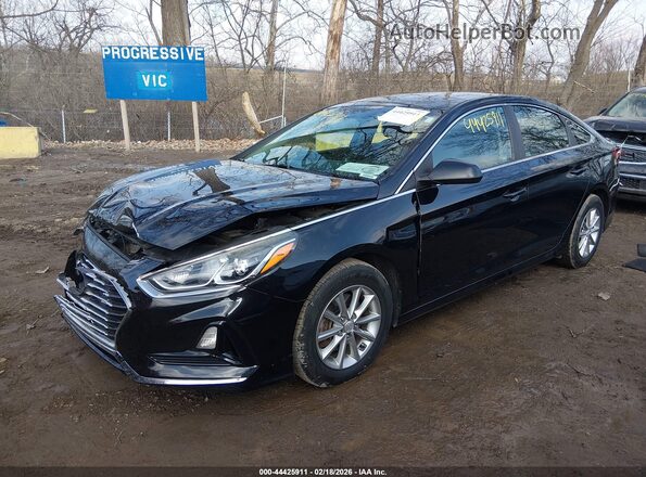 5NPE24AF8JH592309 2018 HYUNDAI SONATA Черный Передняя левая четверть