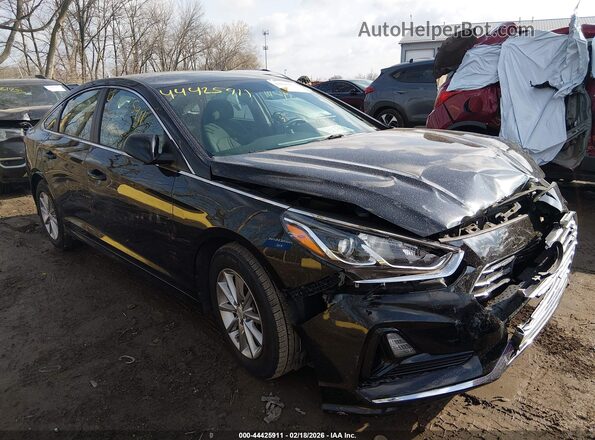 5NPE24AF8JH592309 2018 HYUNDAI SONATA Черный Вид спереди