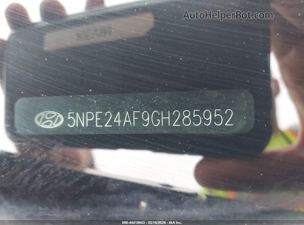 5NPE24AF9GH285952 2016 HYUNDAI SONATA Black 