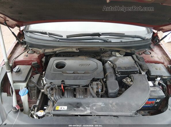 5NPE24AFXGH364885 2016 HYUNDAI SONATA Red Vista trasera