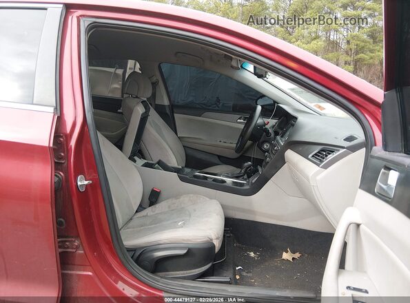 5NPE24AFXGH364885 2016 HYUNDAI SONATA Red Vista interior delantera