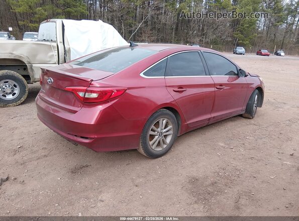 5NPE24AFXGH364885 2016 HYUNDAI SONATA Red Trasero derecho