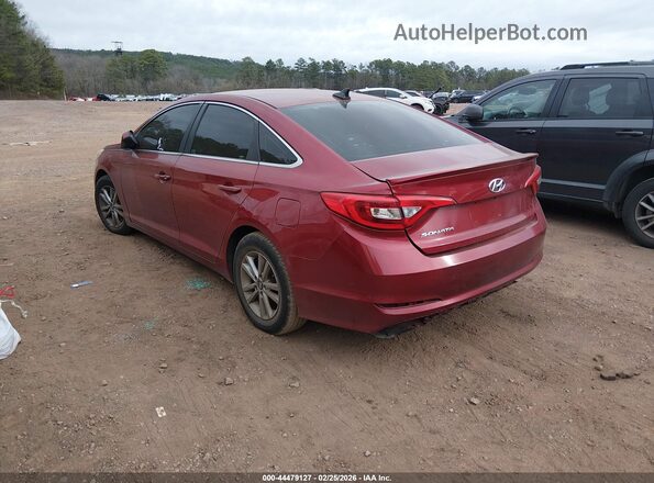 5NPE24AFXGH364885 2016 HYUNDAI SONATA Red Trasero izquierdo