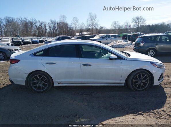 5NPE34AB6JH688983 2018 HYUNDAI SONATA White Вид щитка приладів
