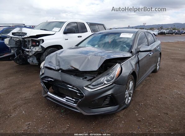 5NPE34AF2JH626919 2018 HYUNDAI SONATA Серый Вид спереди