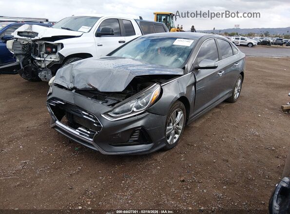 5NPE34AF2JH626919 2018 HYUNDAI SONATA Серый Передняя левая четверть