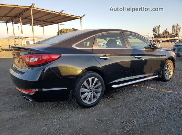 5NPE34AF3GH284941 2016 HYUNDAI SONATA Черный Задняя правая четверть