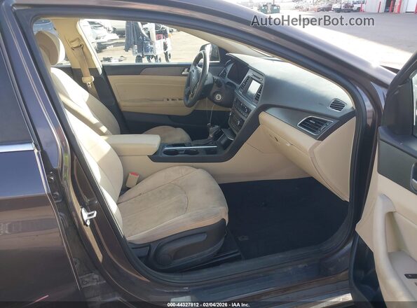 5NPE34AF3GH415110 2016 HYUNDAI SONATA Brown Вид салону спереду