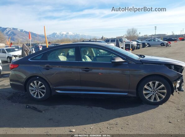 5NPE34AF3GH415110 2016 HYUNDAI SONATA Brown Вид задньої частини салону