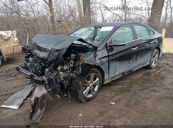 5NPE34AF3KH775857 2019 HYUNDAI SONATA Black Przód lewy