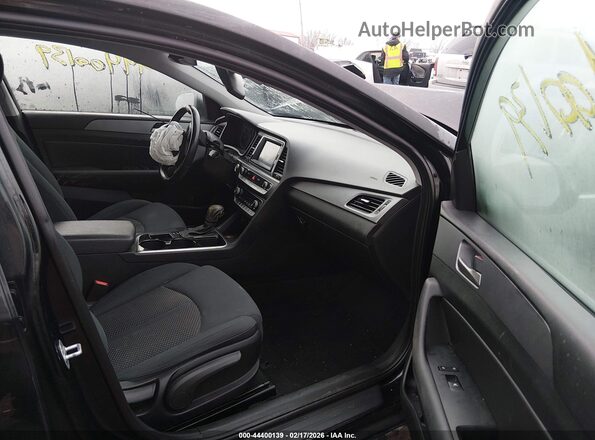 5NPE34AF3KH775857 2019 HYUNDAI SONATA Black Widok wnętrza z przodu