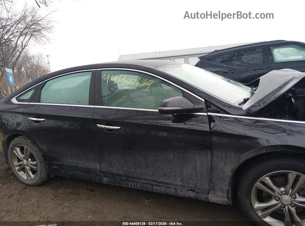 5NPE34AF3KH775857 2019 HYUNDAI SONATA Black Widok wnętrza z tyłu