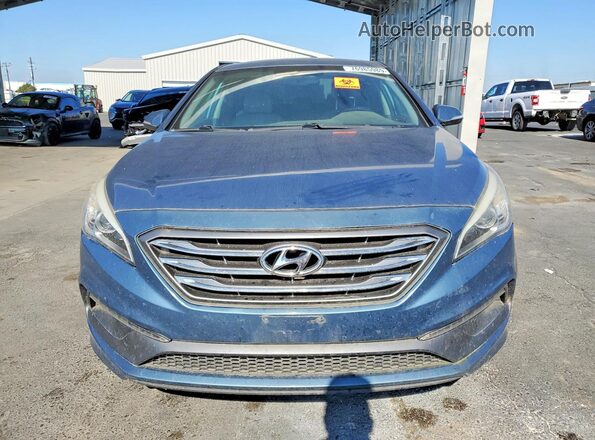 5NPE34AF4GH429467 2016 HYUNDAI SONATA Blue Front view