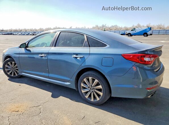 5NPE34AF4GH429467 2016 HYUNDAI SONATA Blue Rear left