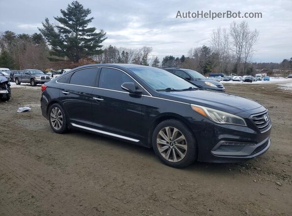 5NPE34AF5HH510561 2017 HYUNDAI SONATA Black Передня права чверть