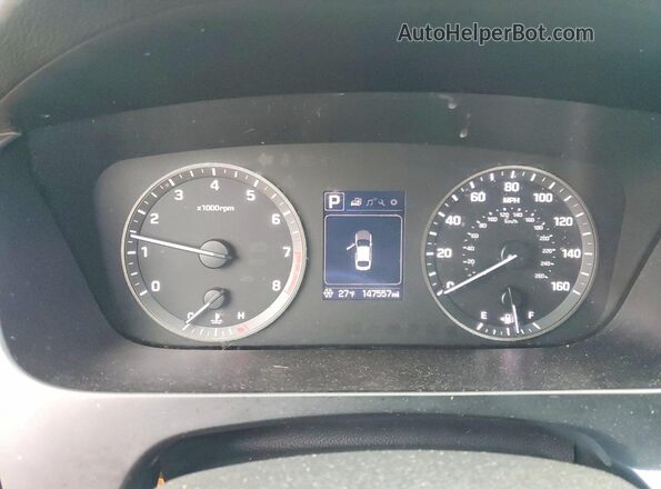 5NPE34AF5HH510561 2017 HYUNDAI SONATA Black Вид щитка приладів