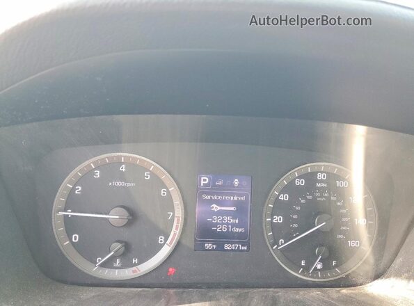 5NPE34AF8GH264328 2016 HYUNDAI SONATA Gray Vista del cuadro de instrumentos