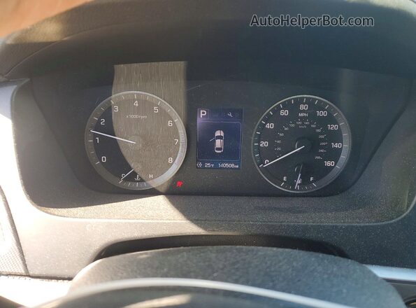 5NPE34AF8GH340694 2016 HYUNDAI SONATA Silver Вид щитка приладів