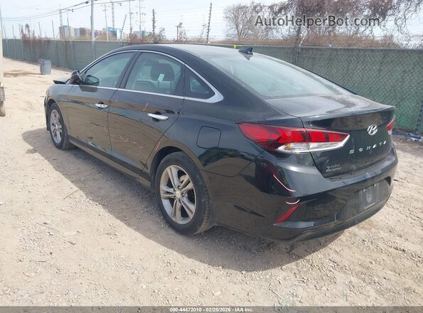 5NPE34AF9JH712891 2018 HYUNDAI SONATA Черный Задняя левая четверть