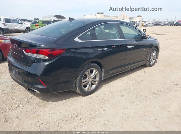 5NPE34AF9JH712891 2018 HYUNDAI SONATA Черный Задняя правая четверть