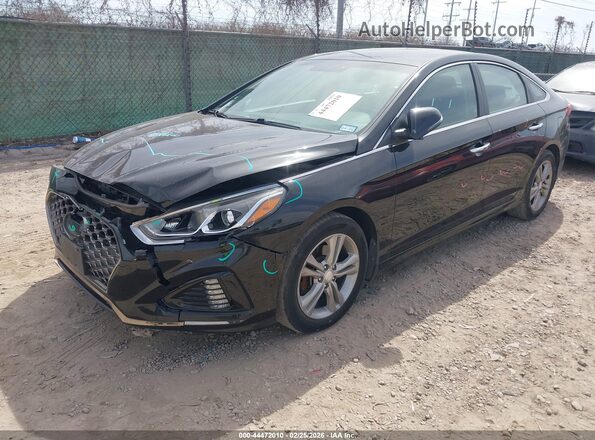 5NPE34AF9JH712891 2018 HYUNDAI SONATA Черный Передняя левая четверть