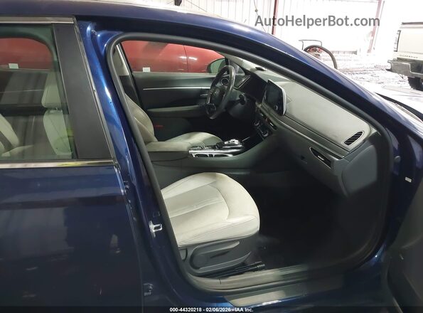 5NPEF4JA8LH039414 2020 HYUNDAI SONATA Blue Front interior view