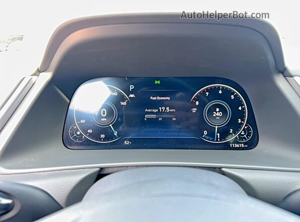 5NPEF4JAXLH028138 2020 HYUNDAI SONATA Gray ხელსაწყოთა პანელის ხედი