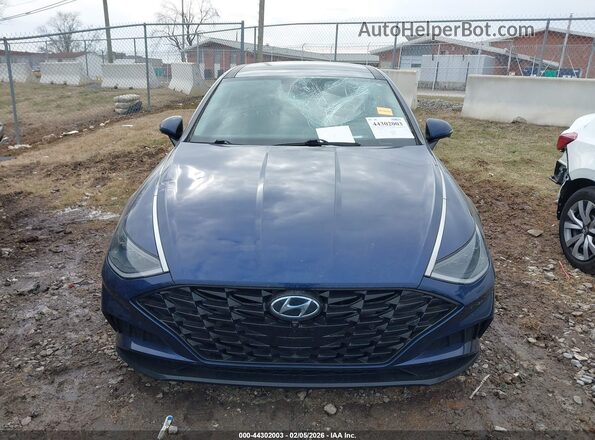 5NPEH4J22LH036656 2020 HYUNDAI SONATA Blue ხელსაწყოთა პანელის ხედი