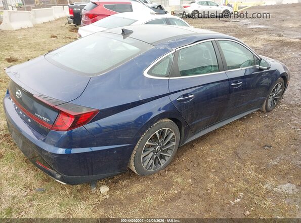 5NPEH4J22LH036656 2020 HYUNDAI SONATA Blue წინა ხედი
