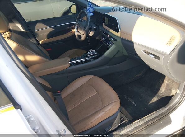 5NPEH4J24MH076917 2021 HYUNDAI SONATA White Vista interior delantera