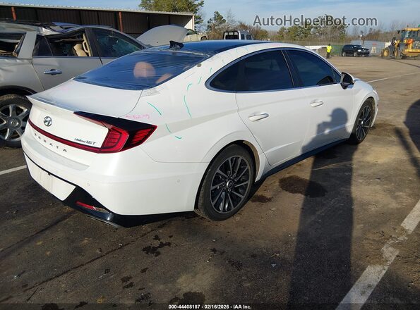 5NPEH4J24MH076917 2021 HYUNDAI SONATA White Trasero derecho