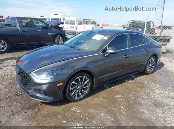 5NPEH4J26MH122909 2021 HYUNDAI SONATA Gray Передня ліва чверть