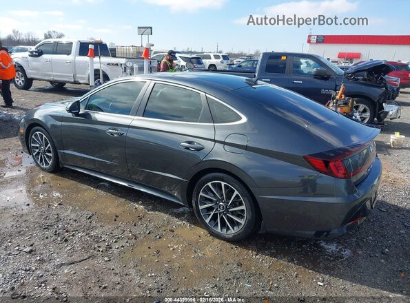5NPEH4J26MH122909 2021 HYUNDAI SONATA Gray Задня ліва чверть