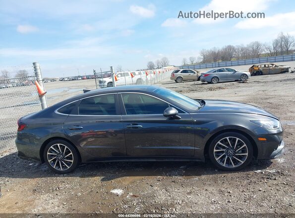 5NPEH4J26MH122909 2021 HYUNDAI SONATA Gray Вид задньої частини салону
