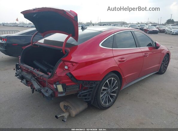 5NPEH4J2XLH014727 2020 HYUNDAI SONATA Red უკანა მარჯვენა